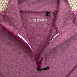 Sunice Pullover Quarter Zip Purple Women’s Large Golf Athletic Top Lightweight